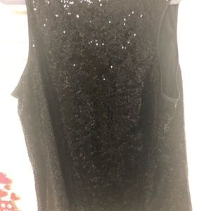 Black sparkly In’Voland tank top size 20W
